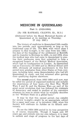 Medicine in Queensland