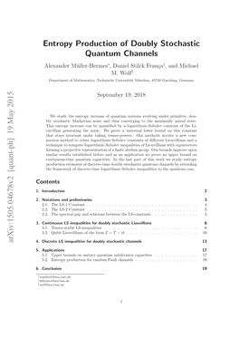 Entropy Production of Doubly Stochastic Quantum Channels