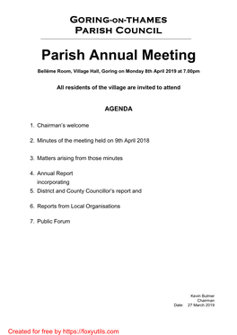 Parish Annual Meeting