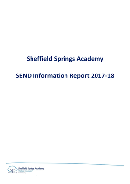 Sheffield Springs Academy SEND Information Report 2017-18