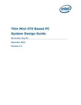 Thin Mini-ITX Based PC System Design Guide