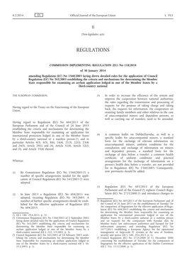 EU) No 118/2014 of 30 January 2014 Amending Regulation (EC