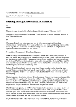 Pushing Through (Excellence - Chapter 5)