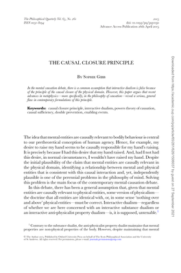 The Causal Closure Principle