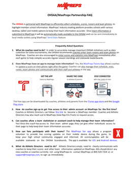 OHSAA/Maxpreps Partnership FAQ