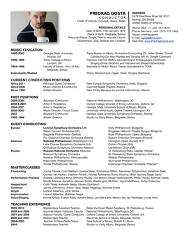PREDRAG GOSTA Resume 12-2012
