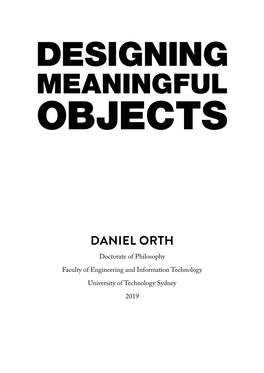 Designing Meaningful Objects