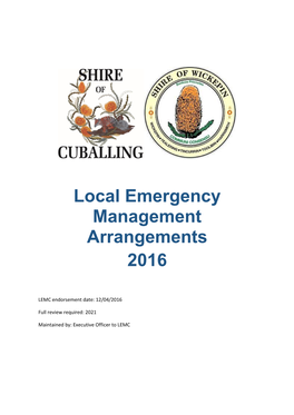 Local Emergency Management Arrangements 2016