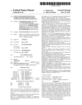 (12) United States Patent (10) Patent No.: US 8,337,916 B2 Gokaraju Et Al