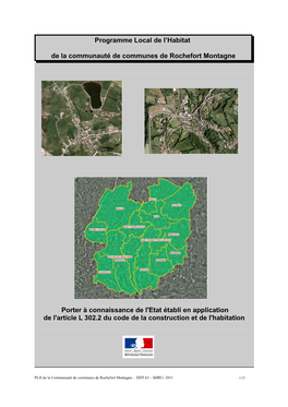 Programme Local De L'habitat De La Communauté De Communes De