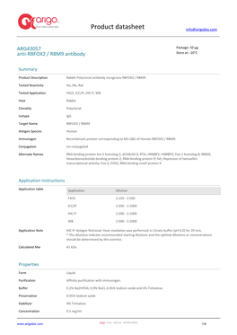 Anti-RBFOX2 / RBM9 Antibody (ARG43057)