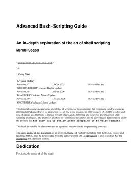 Advanced Bash-Scripting Guide