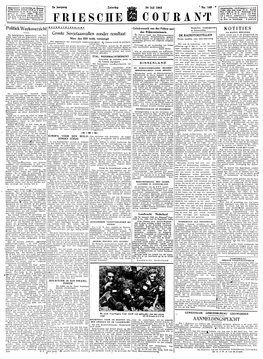 FRIESCHE COURANT Op Zon- En Feestdagen 4 Pagina's