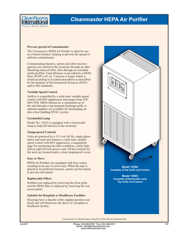 Cleanmaster HEPA Air Purifier