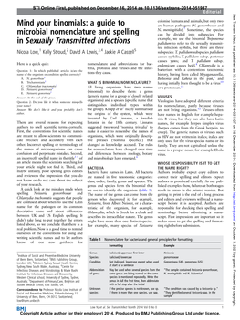 Mind Your Binomials: a Guide to Are Human Pathogens (N