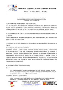 Federación Aragonesa De Judo Y Deportes Asociados Aikido