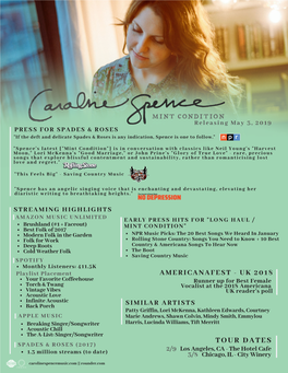 Caroline Spence One Sheet 2.08.19