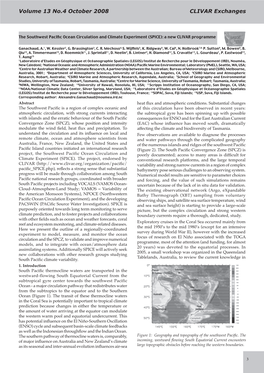 The Southwest Pacific Ocean Circulation and Climate Experiment