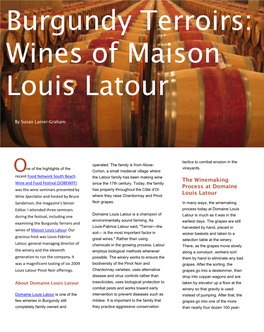 Burgundy Terriors Wines of Masion Louis Latour