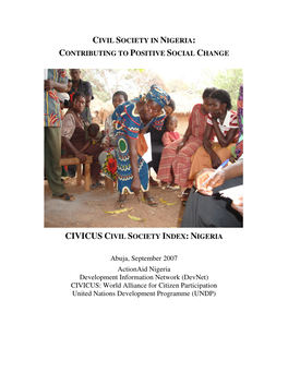 Civicus Civil Society Index: Nigeria