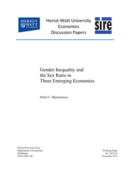 Gender Inequality and the Sex Ratio