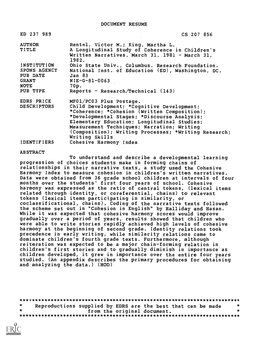 Measurement Techniques; Narration; Writing Data Were Obtained from 36