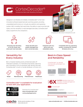 Cortexdecoder® Enterprise Barcode Reading Software