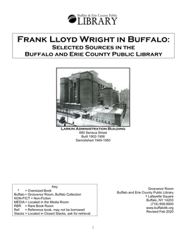 Frank Lloyd Wright in Buffalo