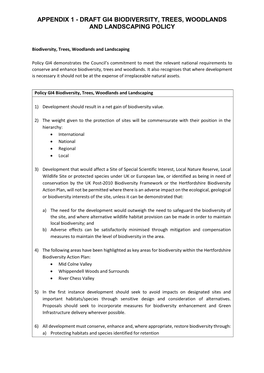 Draft Gi4 Biodiversity, Trees, Woodlands and Landscaping Policy