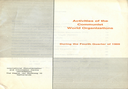 Activities of the Communist World Organizations