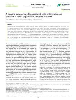 A Porcine Enterovirus G Associated with Enteric Disease Contains a Novel Papain-Like Cysteine Protease