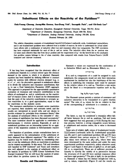 Substituent Effects on the Reactivity of the Pyridines1,2