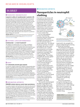 Nanoparticles in Neutrophil Clothing