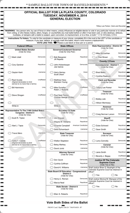 Sample Ballot