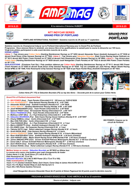 Ntt Indycar Series Grand Prix of Portland ………