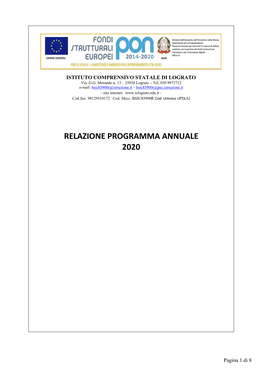 Relazione Illustrativa Programmaannuale2020