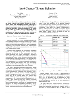 Ipv6 Change Threats Behavior