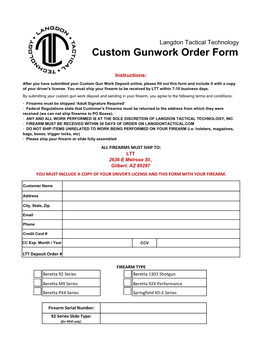 Custom Order Form