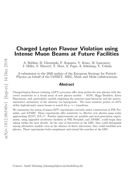 Charged Lepton Flavour Violation Using Intense Muon Beams at Future Facilities