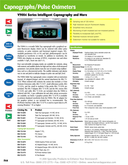 Capnographs/Pulse Oximeters V9004 Series Intelligent Capnography and More