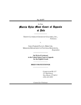 Second Draft of Moot Court Brief