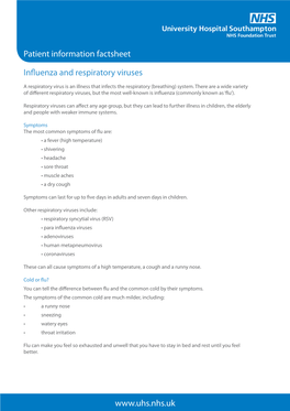 Influenza and Respiratory Viruses