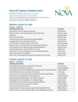 Nova 44 Annual Training Event