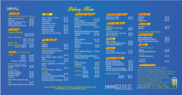 Delivery Menu