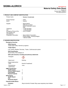 Sodium Cyclamate