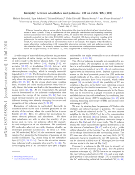 Arxiv:1807.05859V1 [Cond-Mat.Mtrl-Sci] 16 Jul 2018 Sixfold-Coordinated Ti6c Atoms Lying in the Subsurface Polaronic Charge Is Transfered to the CO Molecule