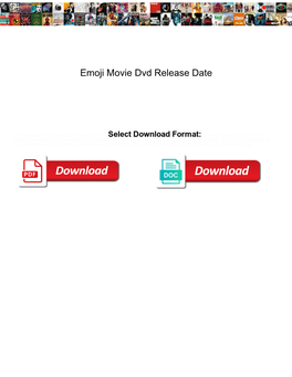 Emoji Movie Dvd Release Date