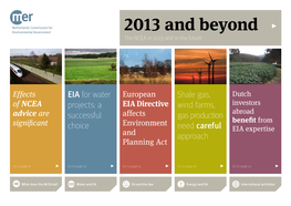 2013 and Beyond the NCEA in 2013 and in the Future