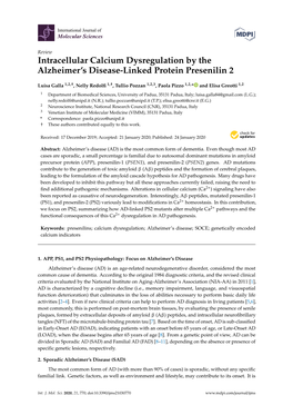 Intracellular Calcium Dysregulation by the Alzheimer's Disease-Linked Protein Presenilin 2