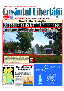 Reabilitarea Parcului Romanescu Mai Are Nevoie De Încă O Cusătură
